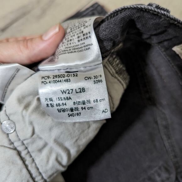 Levi's 501 skinny 27 x 28 black distressed big "E" button fly jeans - Picture 6 of 7